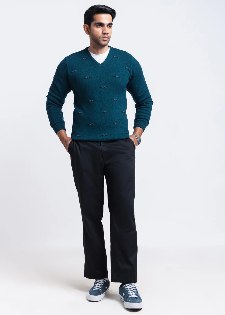 Octavo-V-Neck Full Sleeves Sweater (505-14) - Image 4