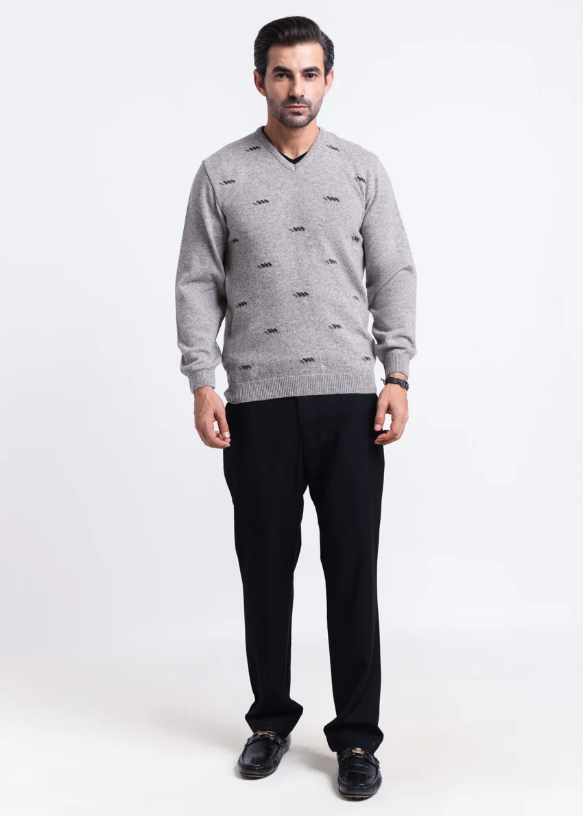 String-V-Neck Full Sleeves Sweater (505-14) - Image 3