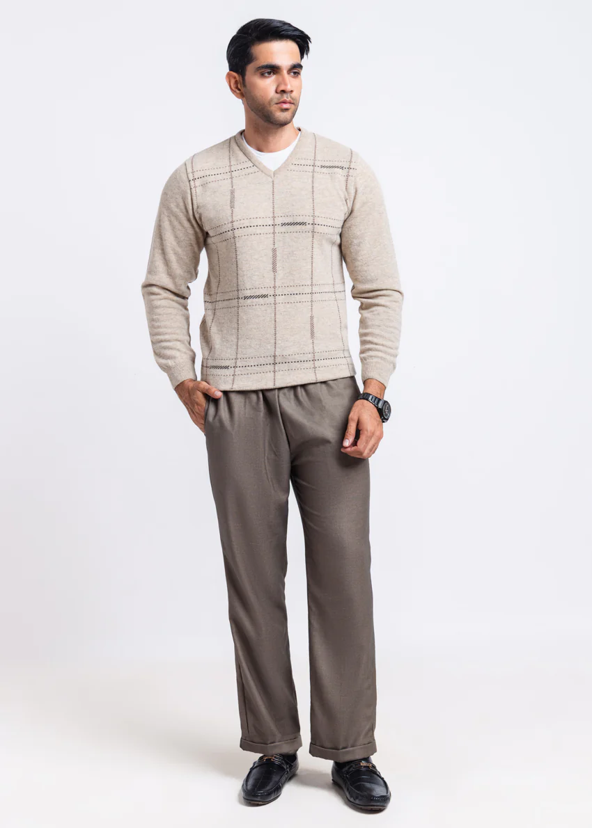N-Stone-V-Neck Full Sleeves Sweater (506-14) - Image 5