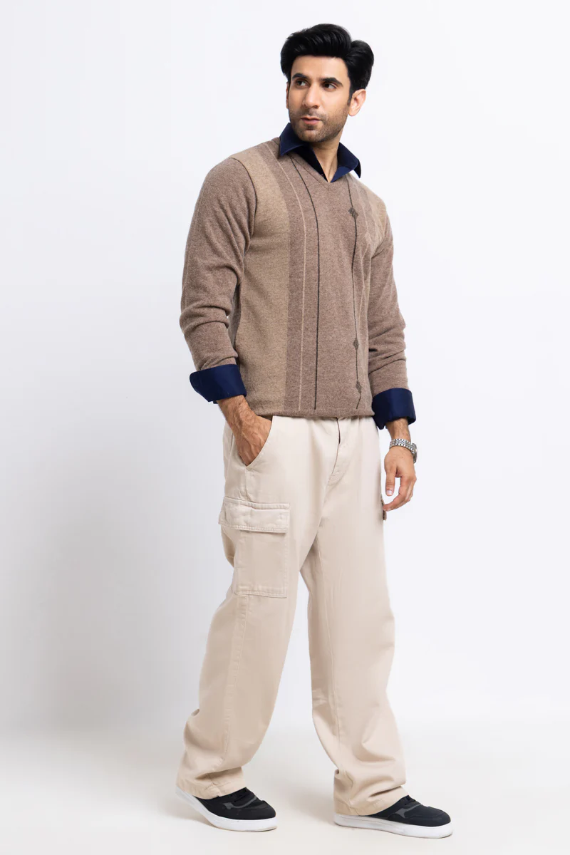 Br-Sugar-V-Neck Full Sleeves Sweater (508-14) - Image 3