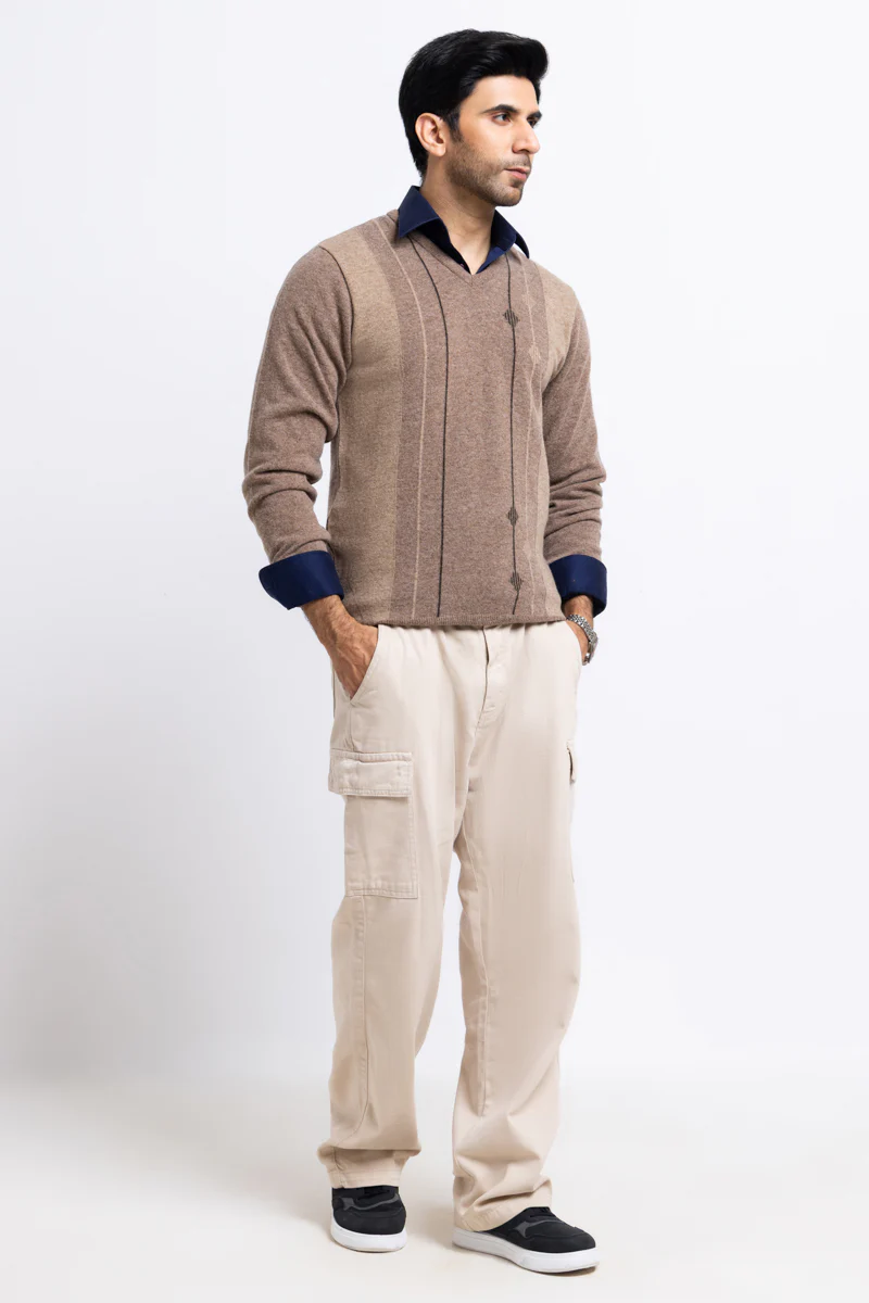 Br-Sugar-V-Neck Full Sleeves Sweater (508-14) - Image 4