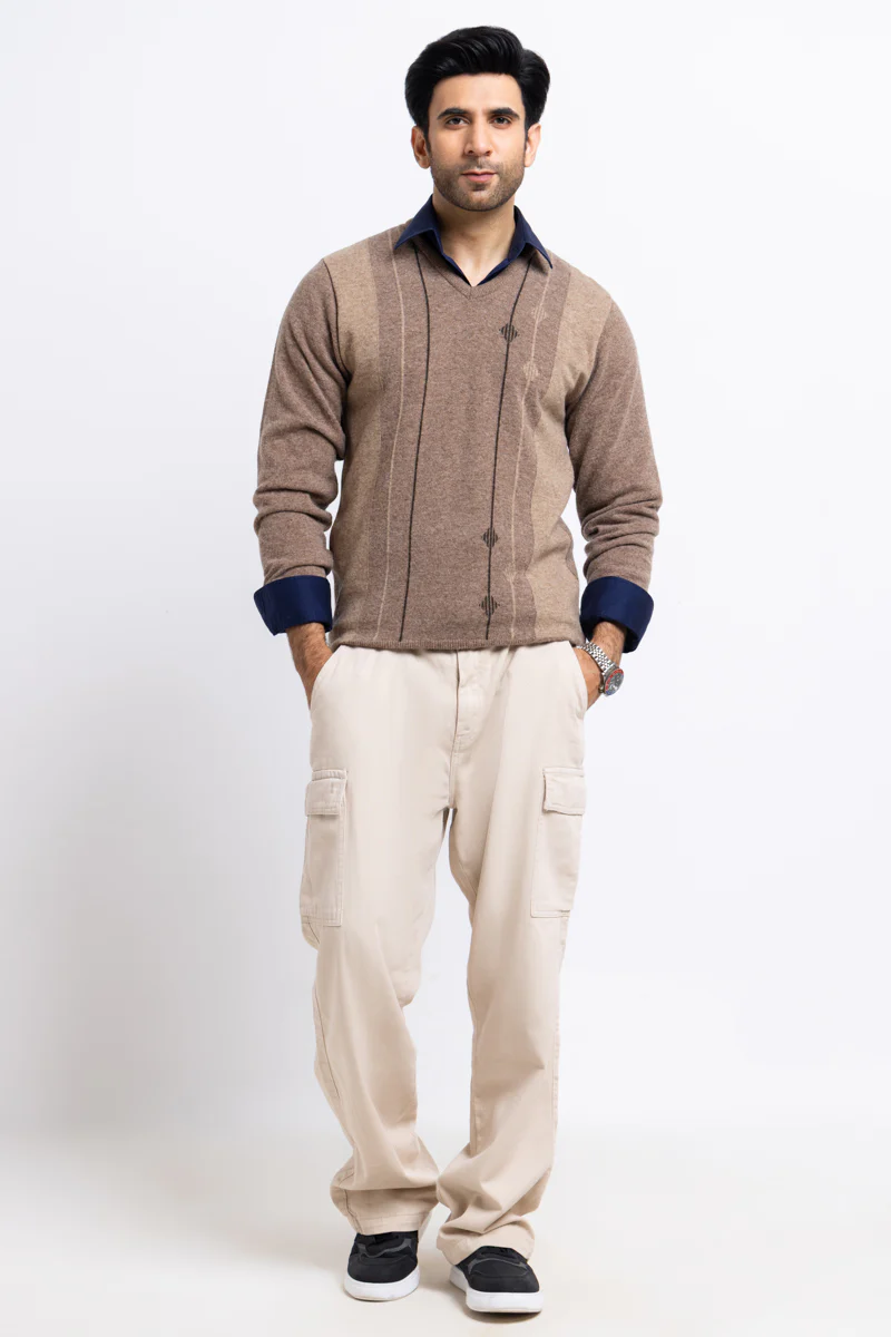 Br-Sugar-V-Neck Full Sleeves Sweater (508-14) - Image 5