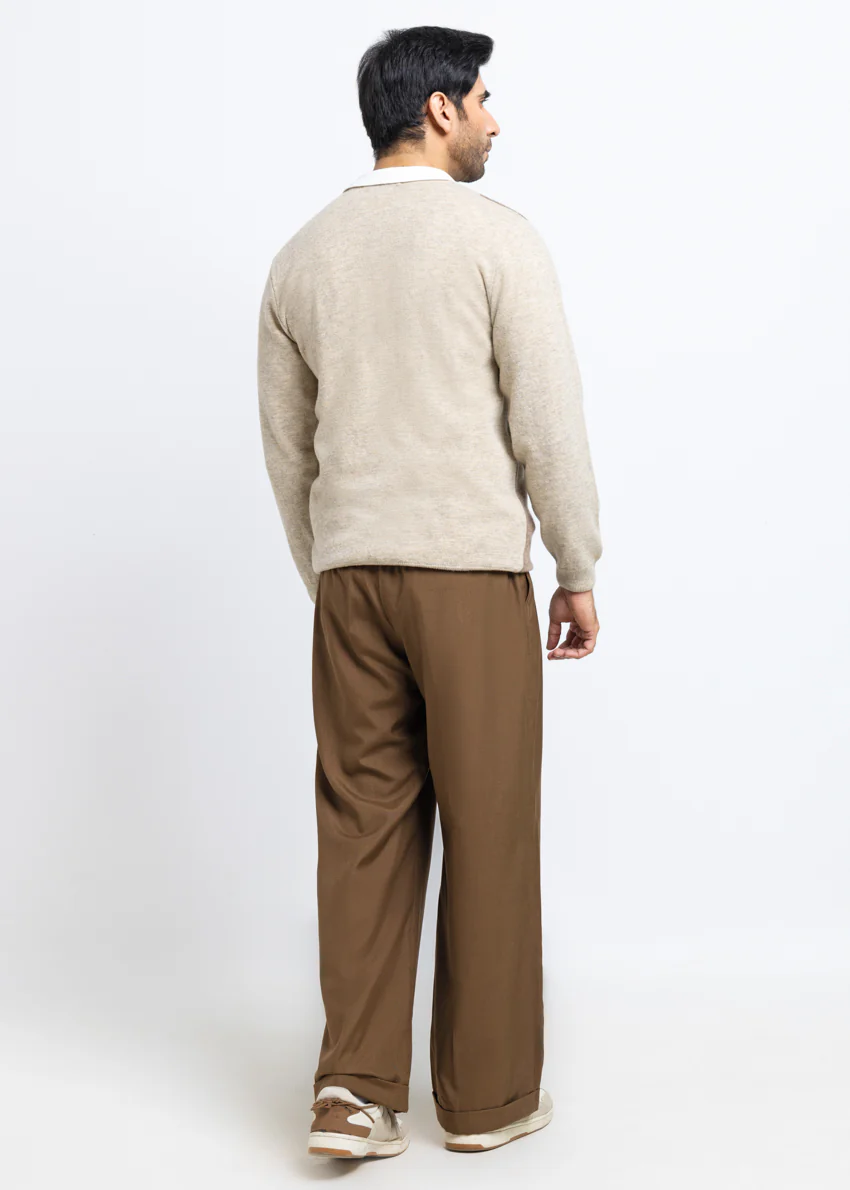 N-Stone-V-Neck Full Sleeves Sweater (508-14) - Image 2