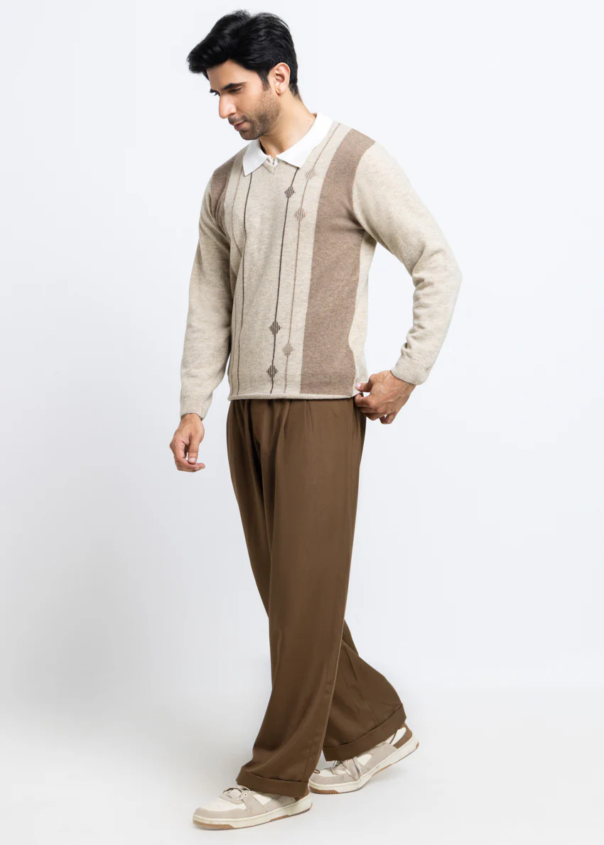 N-Stone-V-Neck Full Sleeves Sweater (508-14) - Image 3
