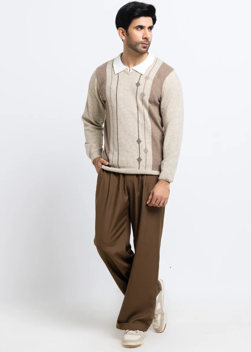 N-Stone-V-Neck Full Sleeves Sweater (508-14) - Image 4