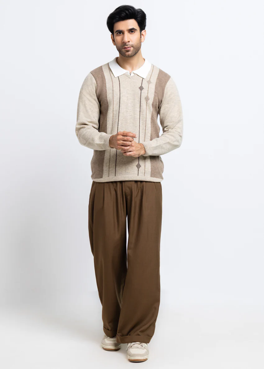 N-Stone-V-Neck Full Sleeves Sweater (508-14) - Image 5