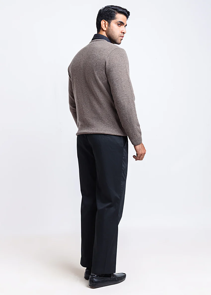 Wd-Smoke-V-Neck Full Sleeves Sweater (510-14) - Image 2