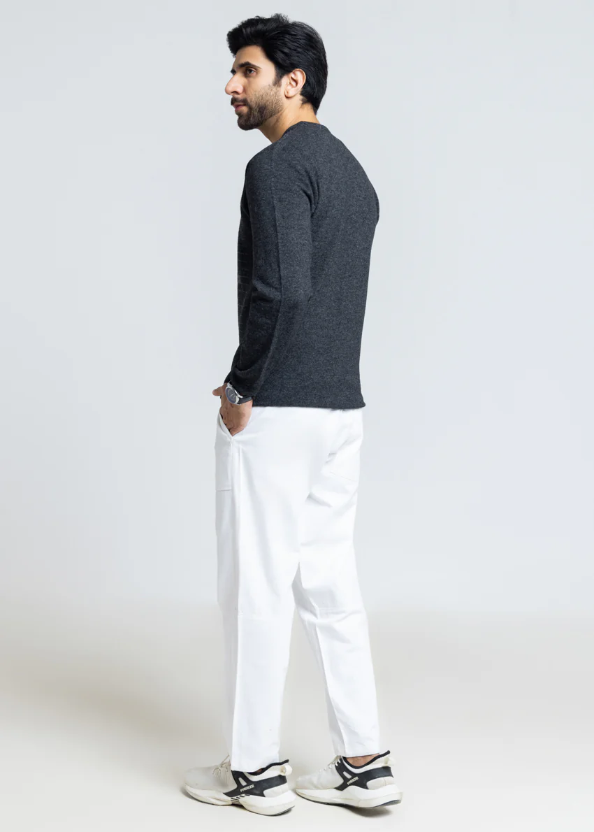 D-Black-V-Neck Full Sleeves Sweater (511-14) - Image 2