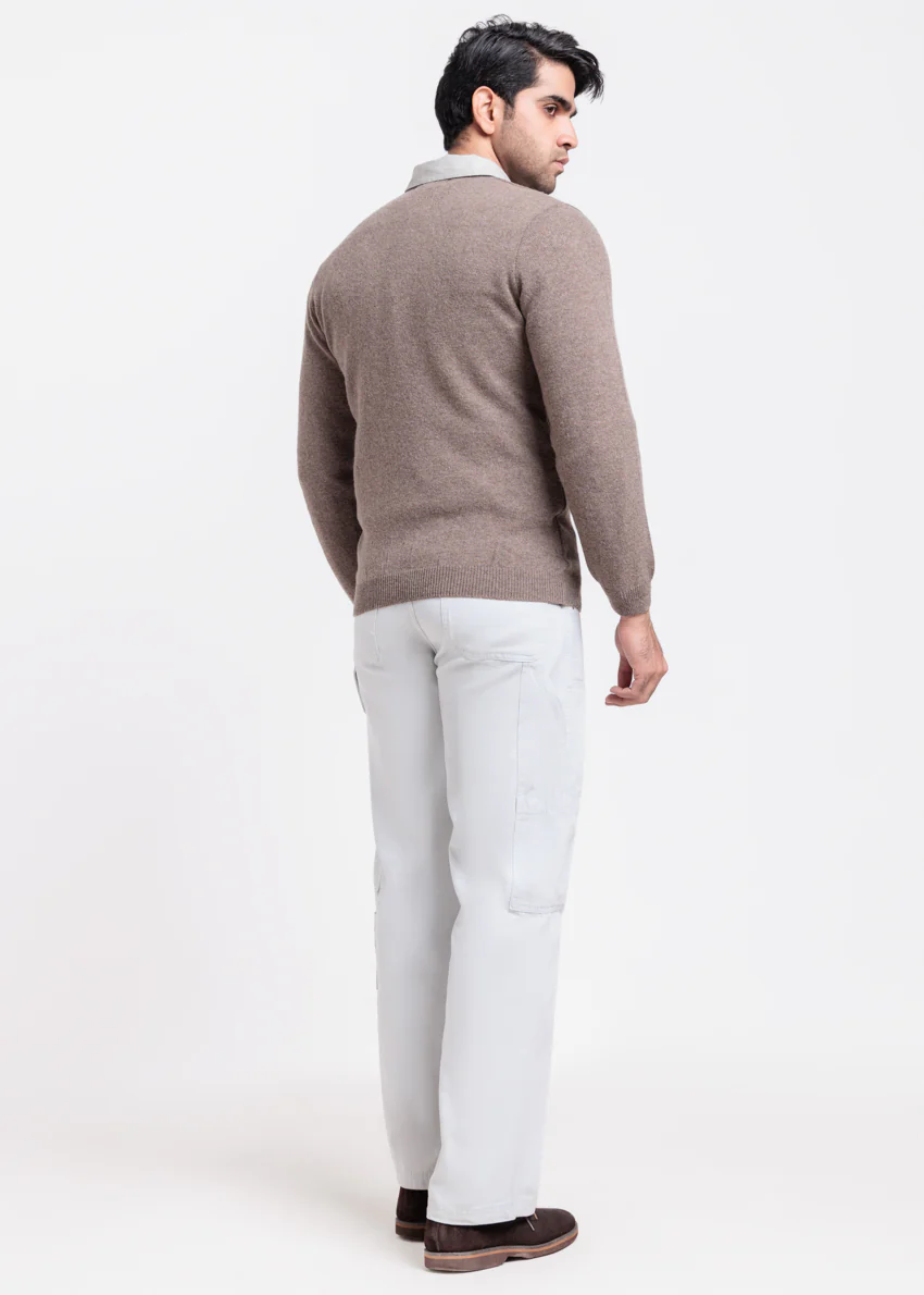 Wd-Smoke-V-Neck Full Sleeves Sweater (515-14) - Image 2
