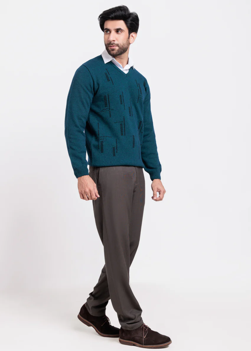Octavo-V-Neck Full Sleeves Sweater (519-14) - Image 3