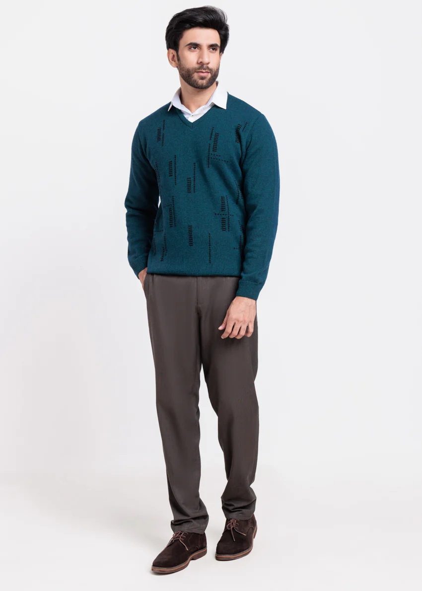 Octavo-V-Neck Full Sleeves Sweater (519-14) - Image 4