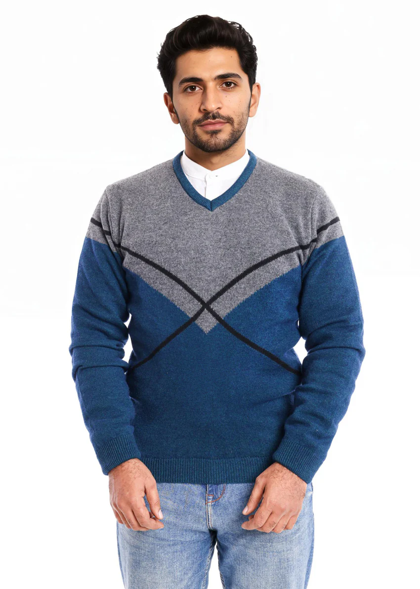 Octavo-V-Neck Full Sleeves Sweater (521-14) - Image 3