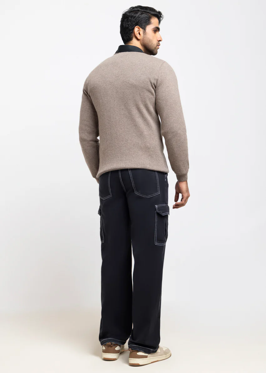 Moon Rock-V-Neck Full Sleeves Sweater (523-14) - Image 2