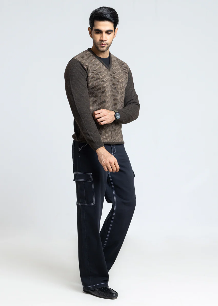 Brahmin-V-Neck Full Sleeves Sweater (524-14) - Image 4
