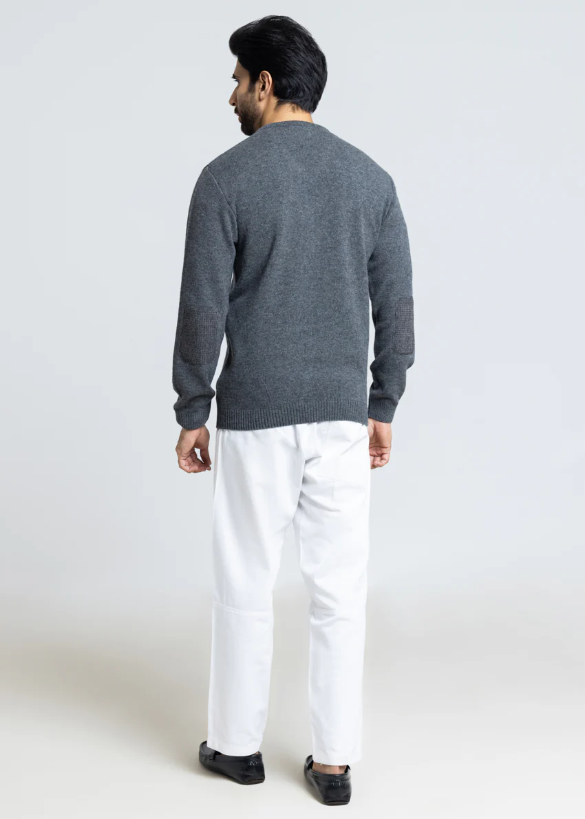 Black-V-Neck Full Sleeves Sweater (552-14) - Image 2