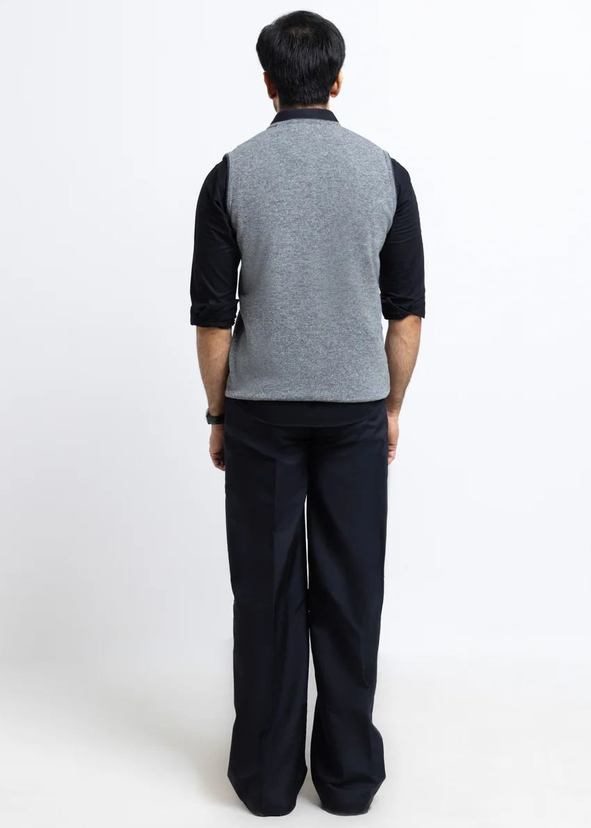 St-Grey-V-Neck Sando Sweater (652-14) - Image 2