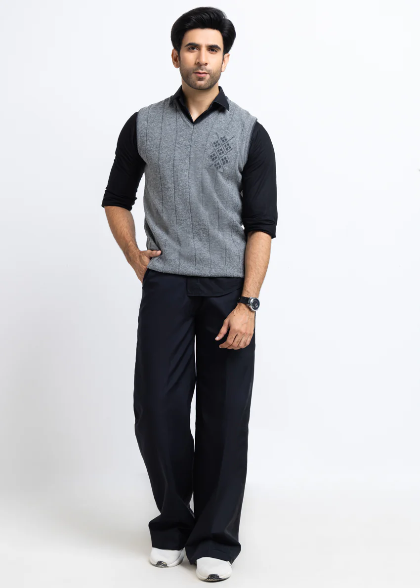 St-Grey-V-Neck Sando Sweater (652-14) - Image 5