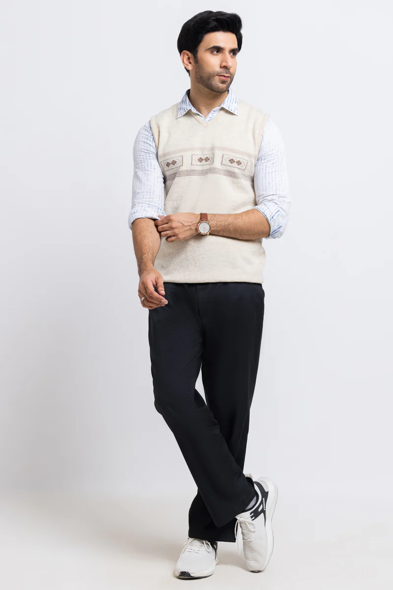 Fog-V-Neck Sando Sweater (653-14) - Image 3