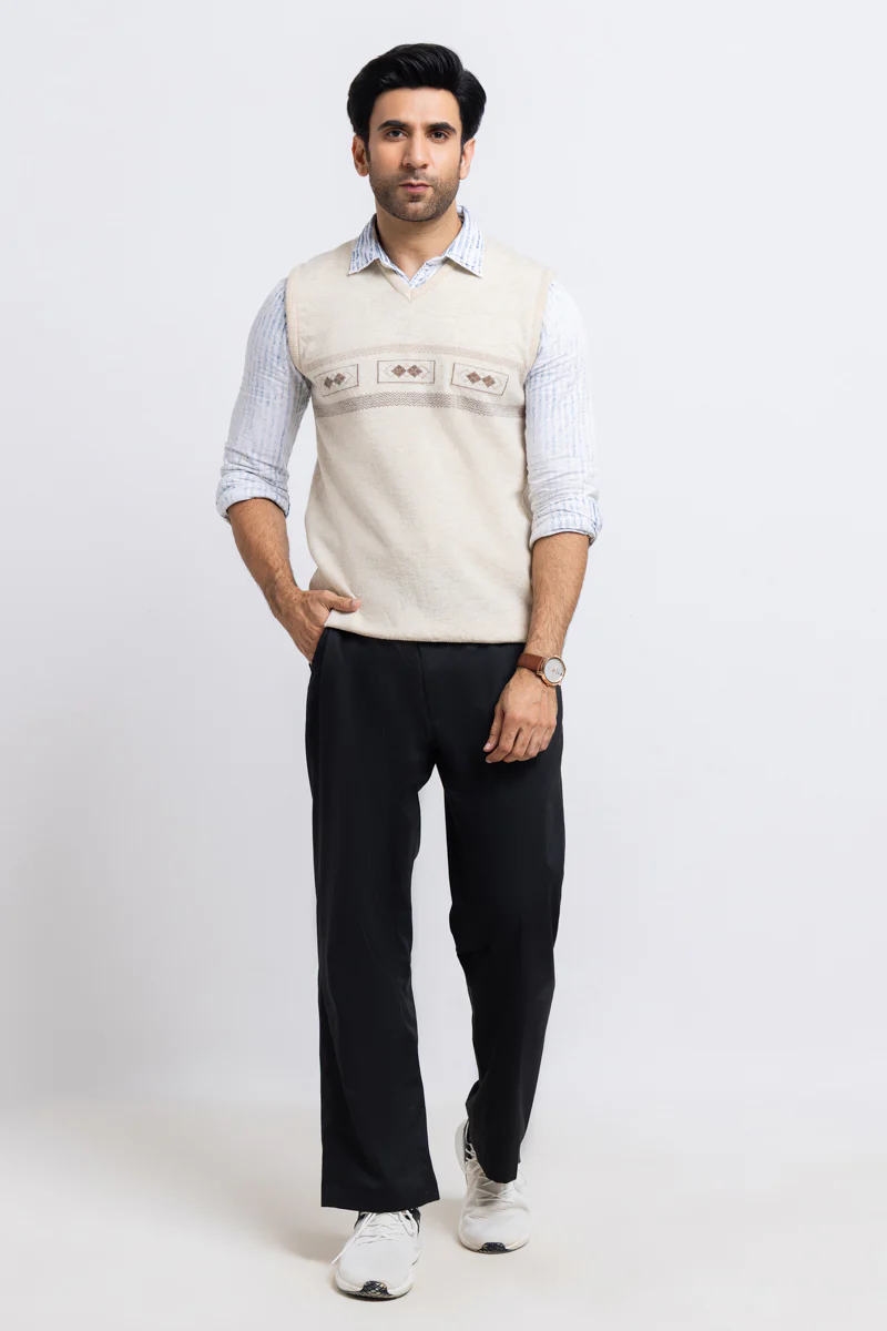 Fog-V-Neck Sando Sweater (653-14) - Image 5