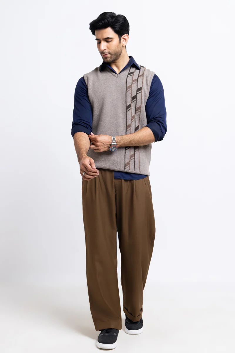Moonrock-V-Neck Sando Sweater (654-14) - Image 3