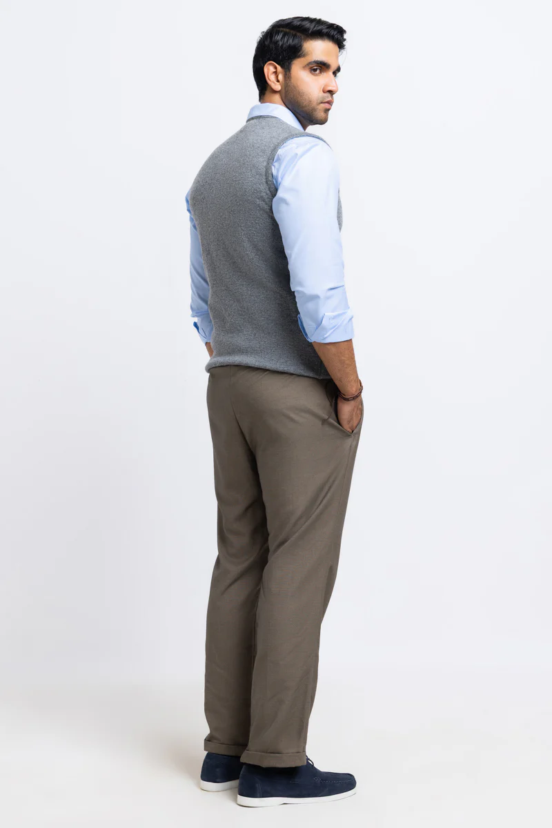 St-Grey-V-Neck Sando Sweater (655-14) - Image 2