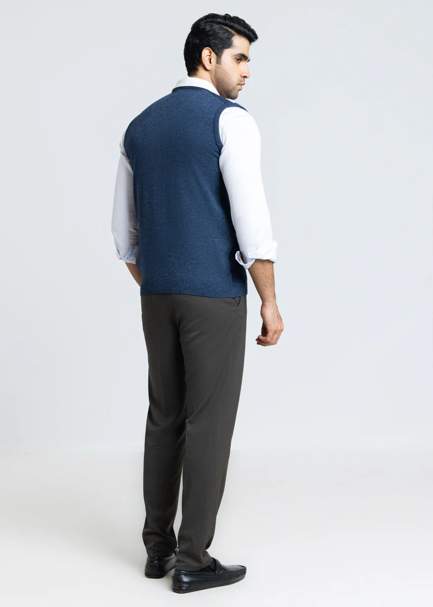 N-D-Blue-V-Neck Sando Sweater (660-14) - Image 2