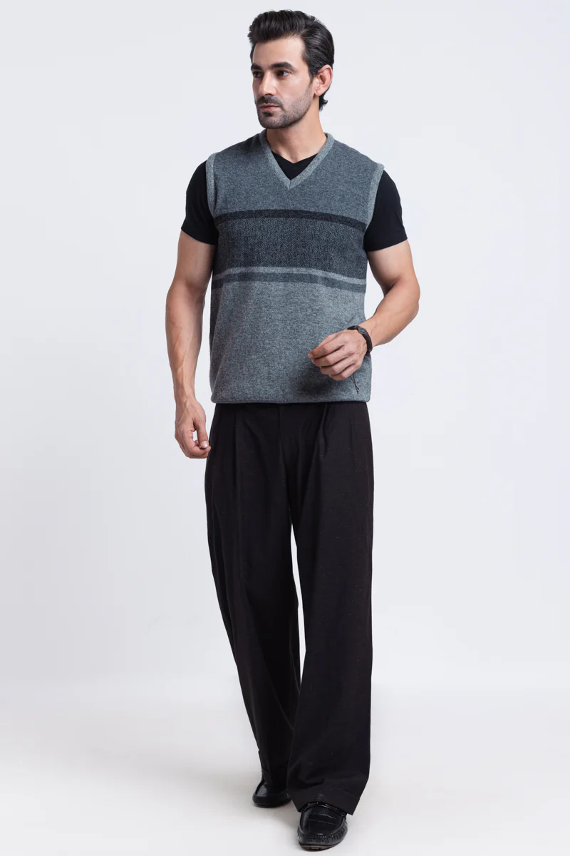 St-Grey-V-Neck Sando Sweater (662-14) - Image 3