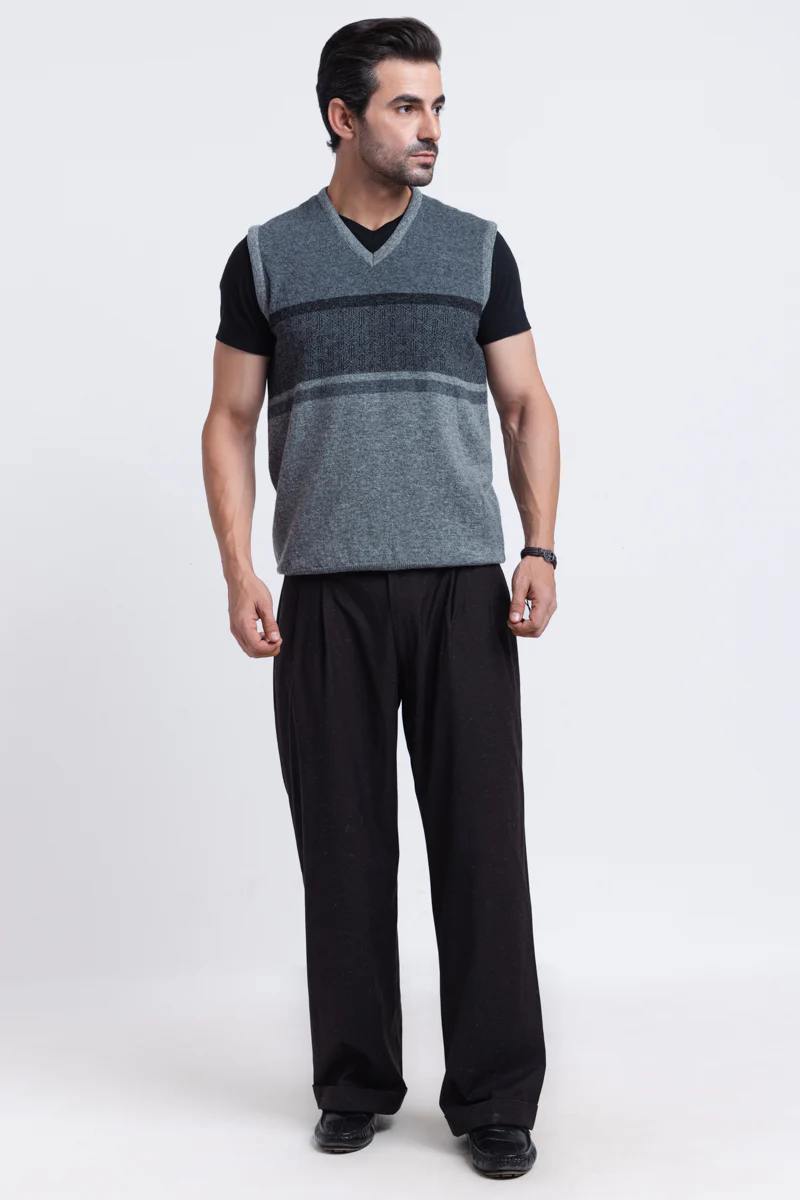 St-Grey-V-Neck Sando Sweater (662-14) - Image 5