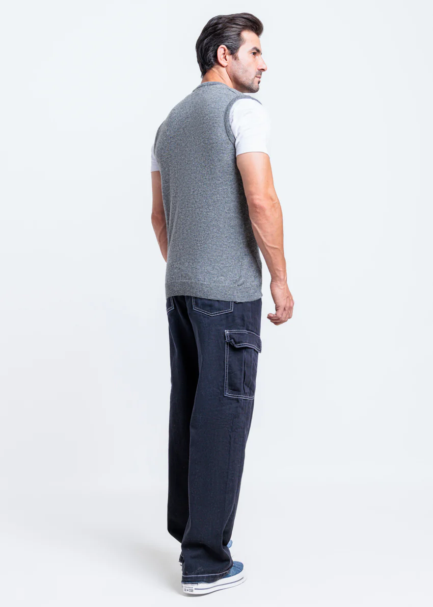 St-Grey-V-Neck Sando Sweater (663-14) - Image 2