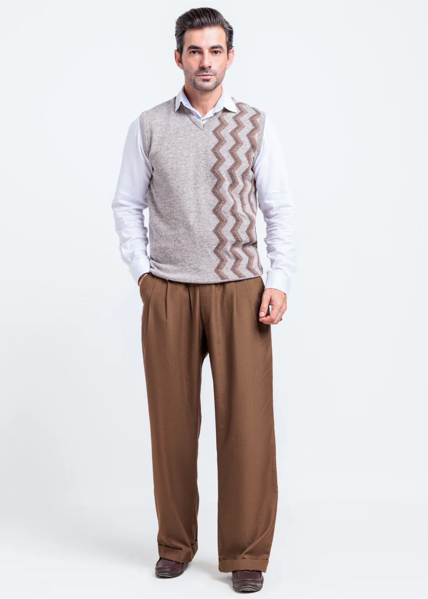 String-V-Neck Sando Sweater (663-14) - Image 3