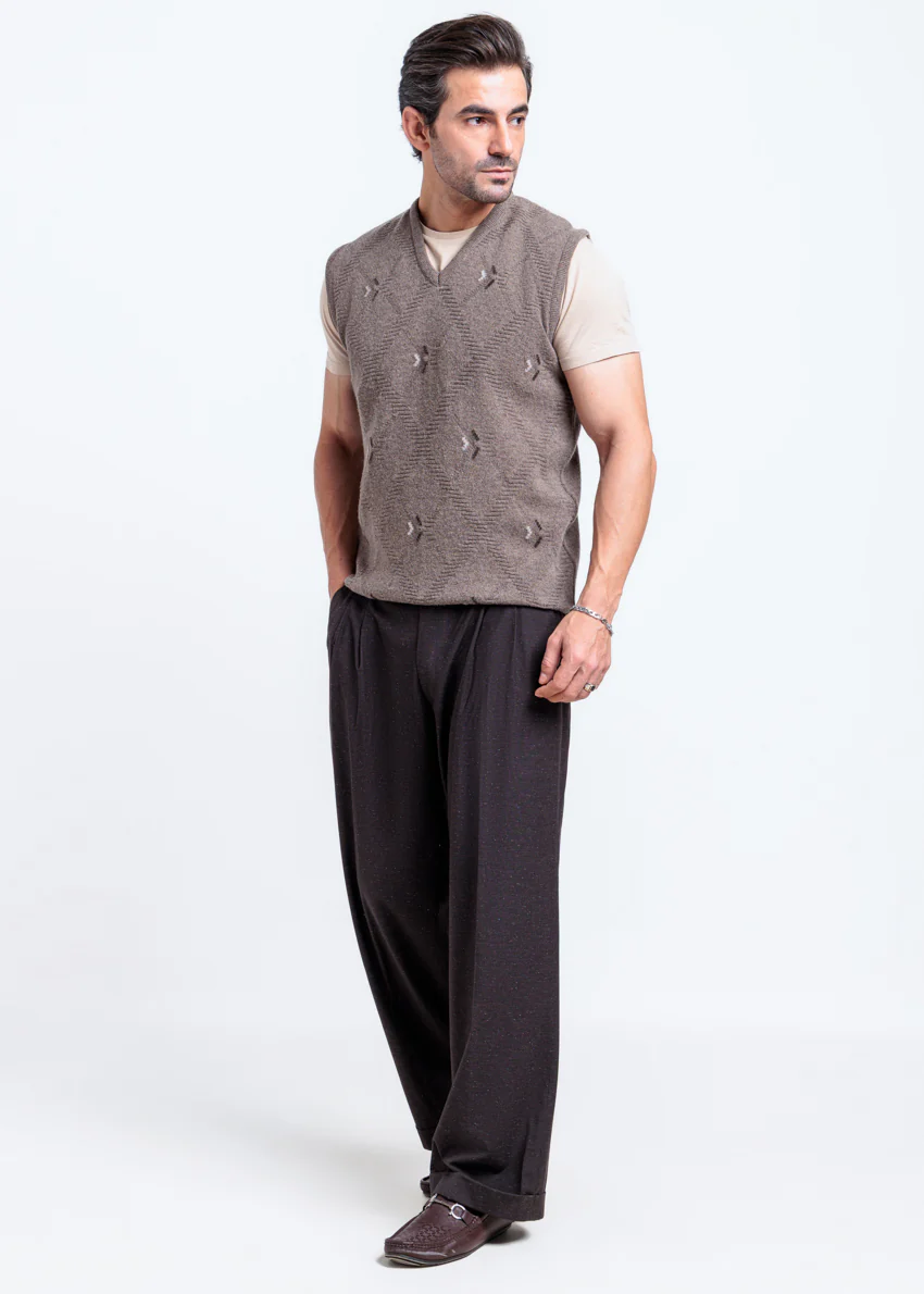 Wd-Smoke-V-Neck Sando Sweater (664-14) - Image 4