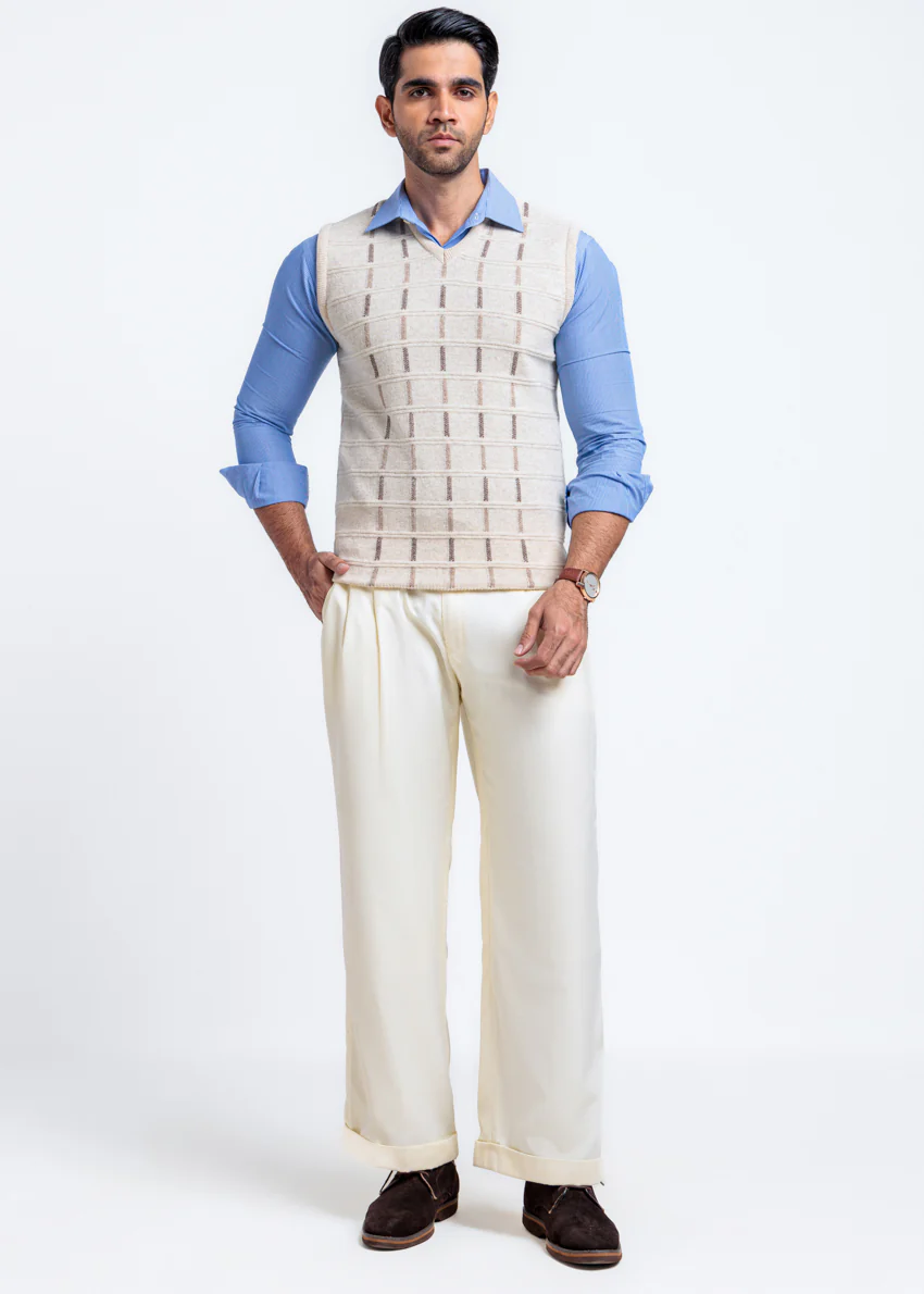 Fog-V-Neck Sando Sweater (667-14) - Image 3