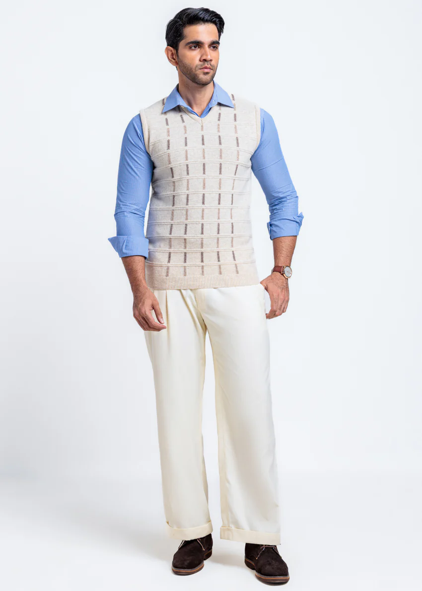 Fog-V-Neck Sando Sweater (667-14) - Image 4