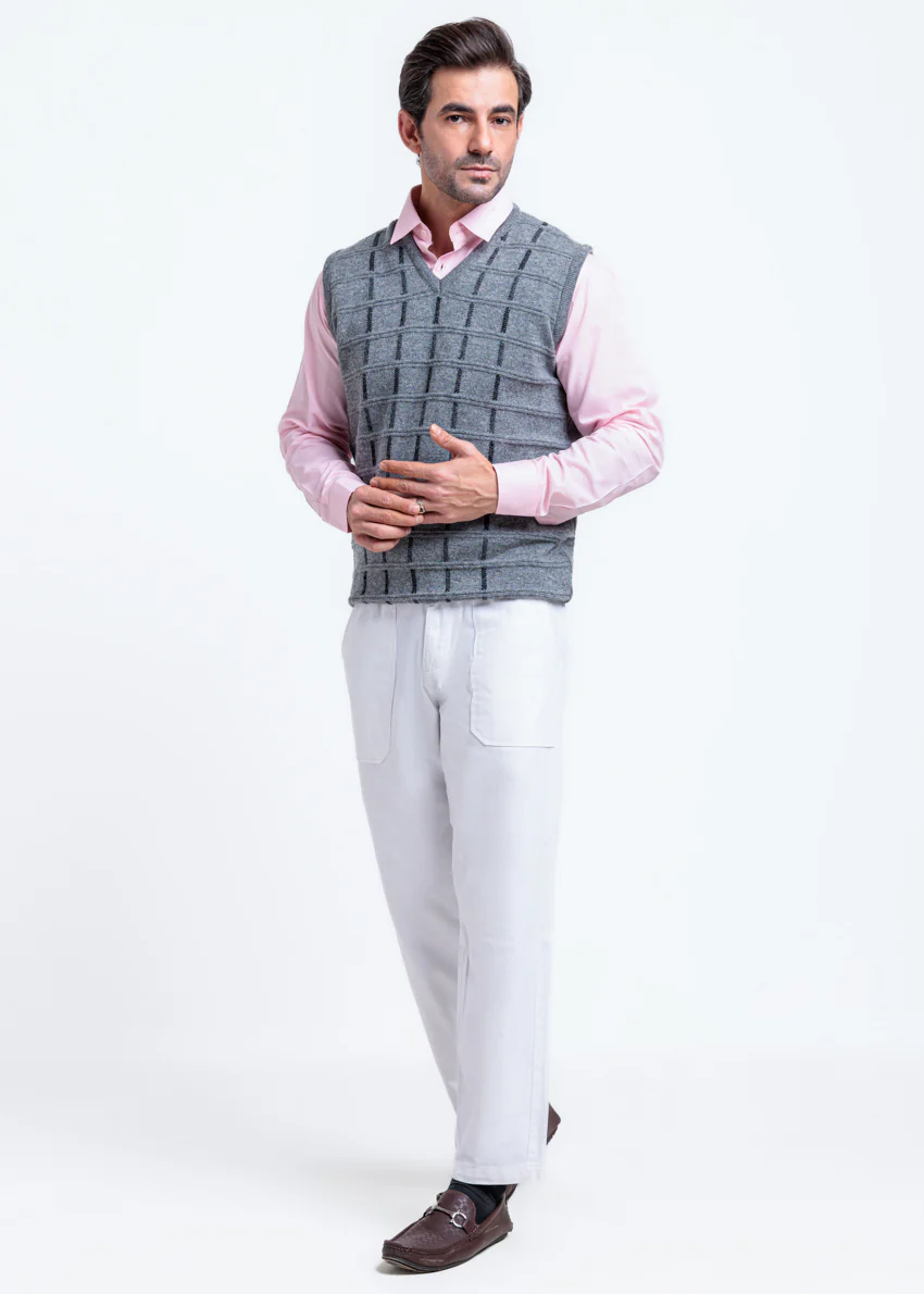 St-Grey-V-Neck Sando Sweater (667-14) - Image 5