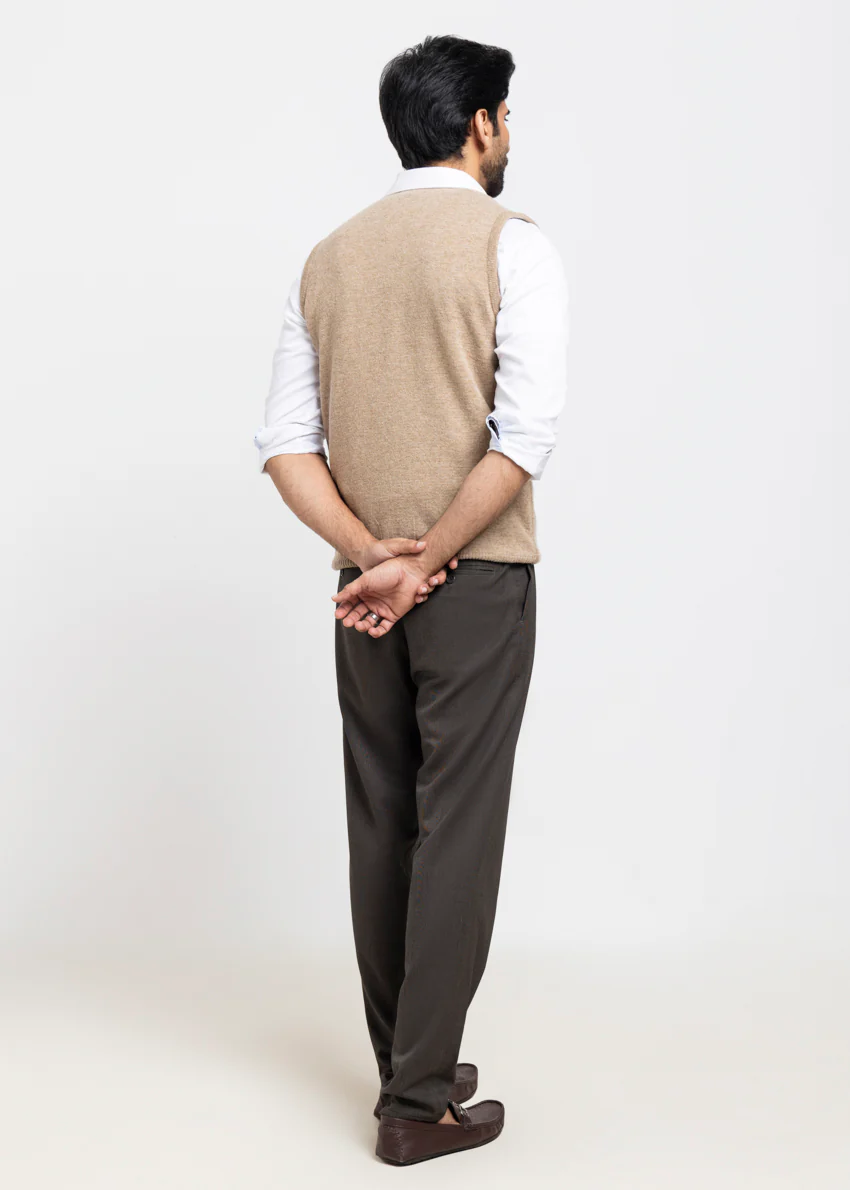 Mushroom-V-Neck Sando Sweater (669-14) - Image 2