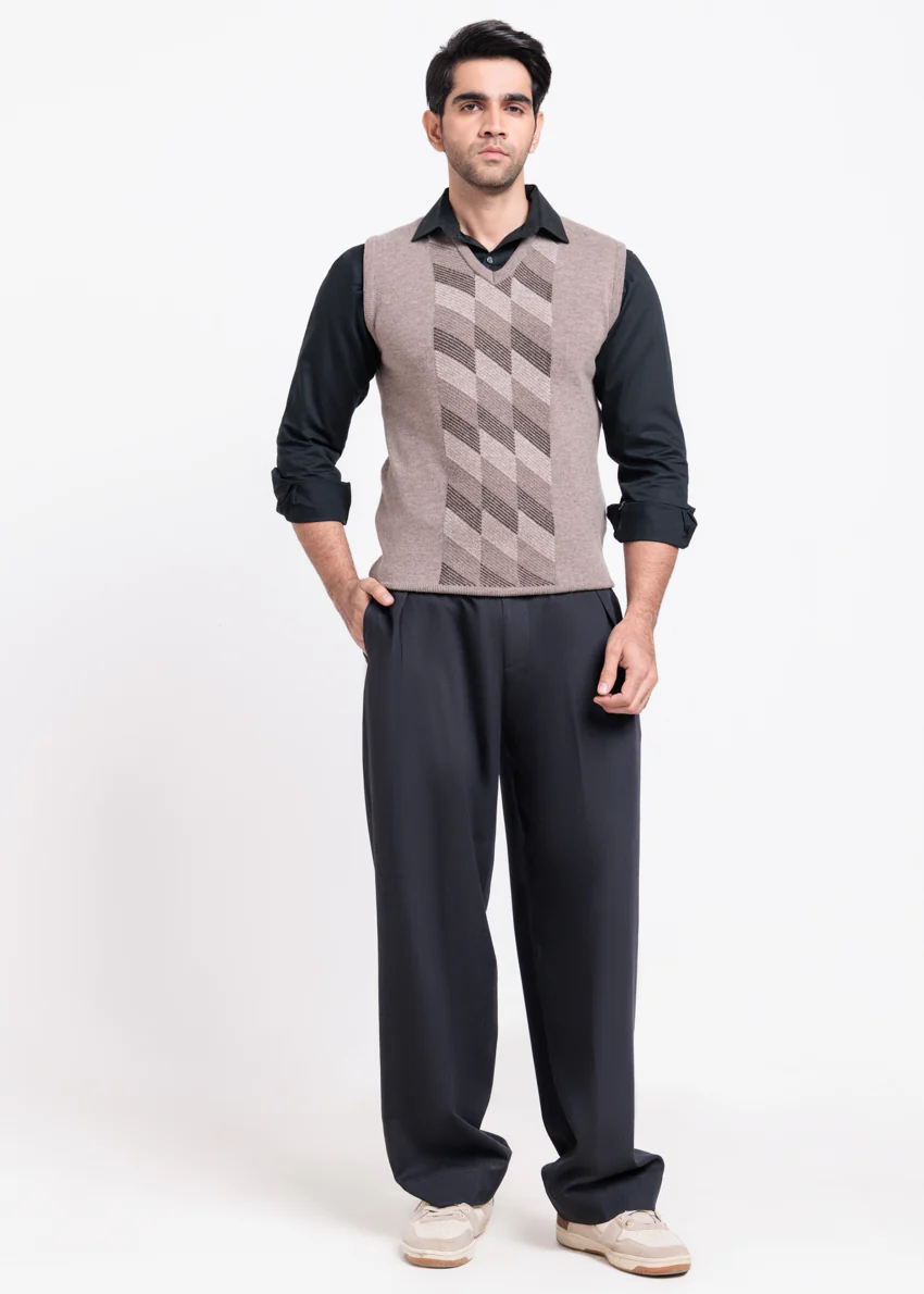 Moon Rock-V-Neck Sando Sweater (670-14) - Image 3