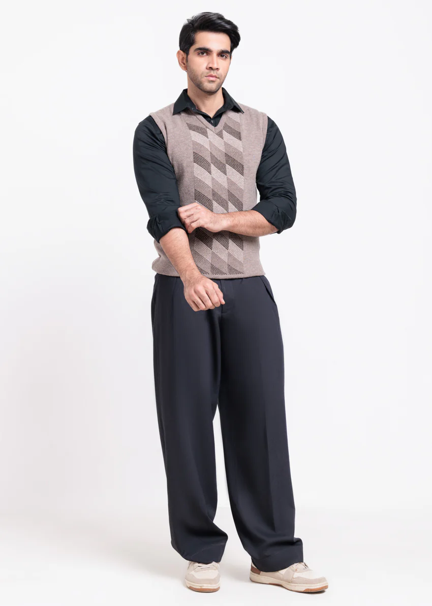 Moon Rock-V-Neck Sando Sweater (670-14) - Image 4