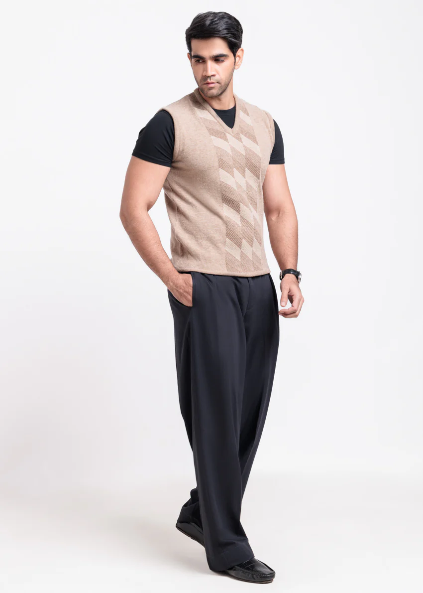 Mushroom-V-Neck Sando Sweater (670-14) - Image 3
