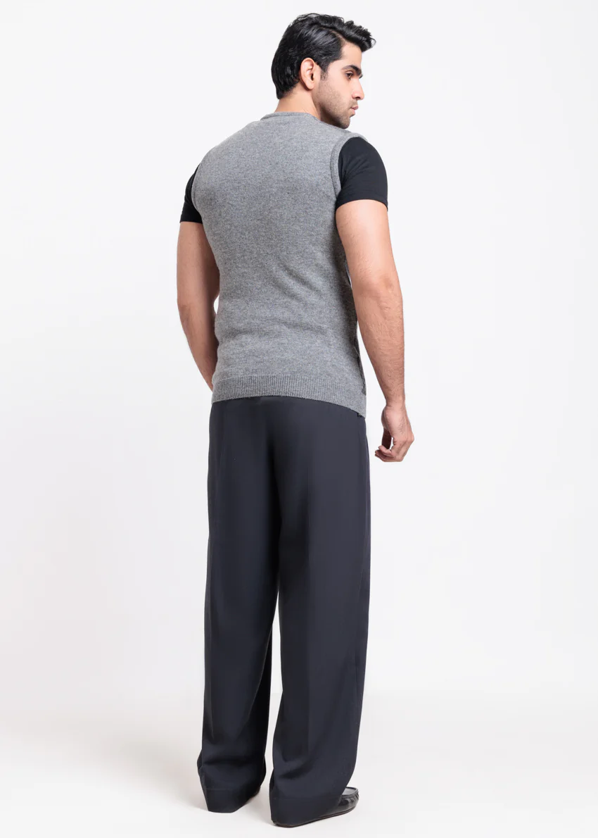 St-Gray-V-Neck Sando Sweater (671-14) - Image 2