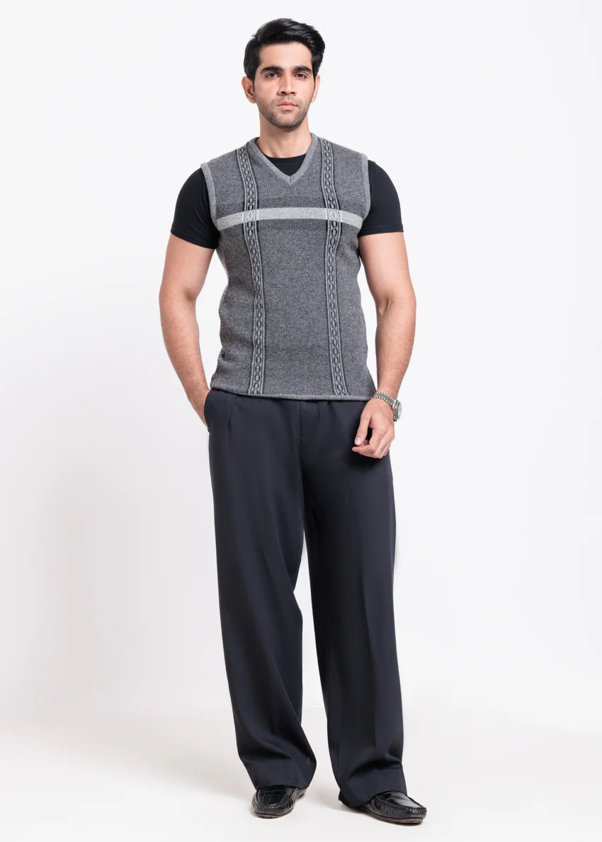 St-Gray-V-Neck Sando Sweater (671-14) - Image 4