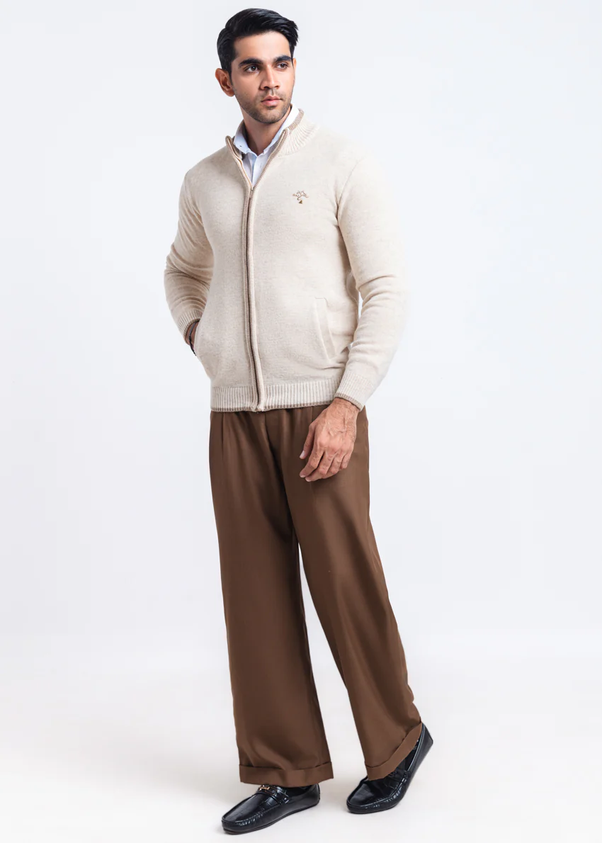 Fog-Turtle Neck Zipper Full Sleeves Sweater (751-14) - Image 3
