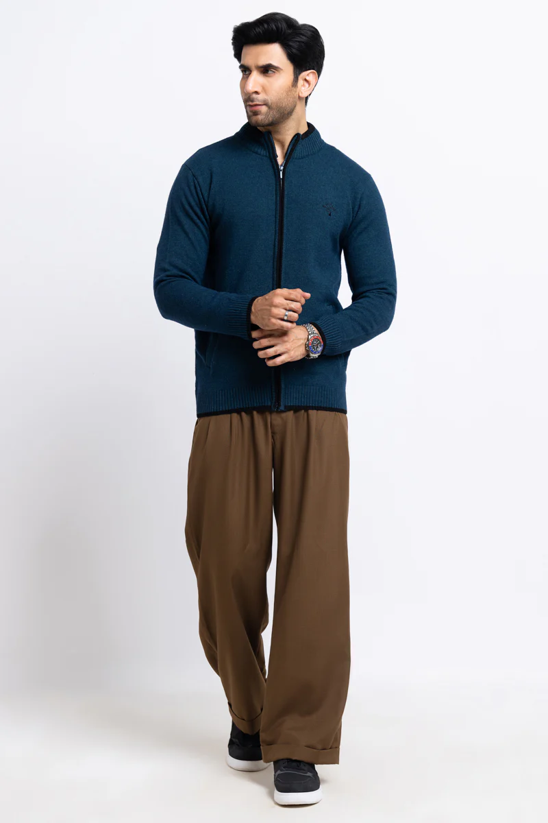 Octavo-Turtle Neck Zipper Full Sleeves Sweater (751-14) - Image 4