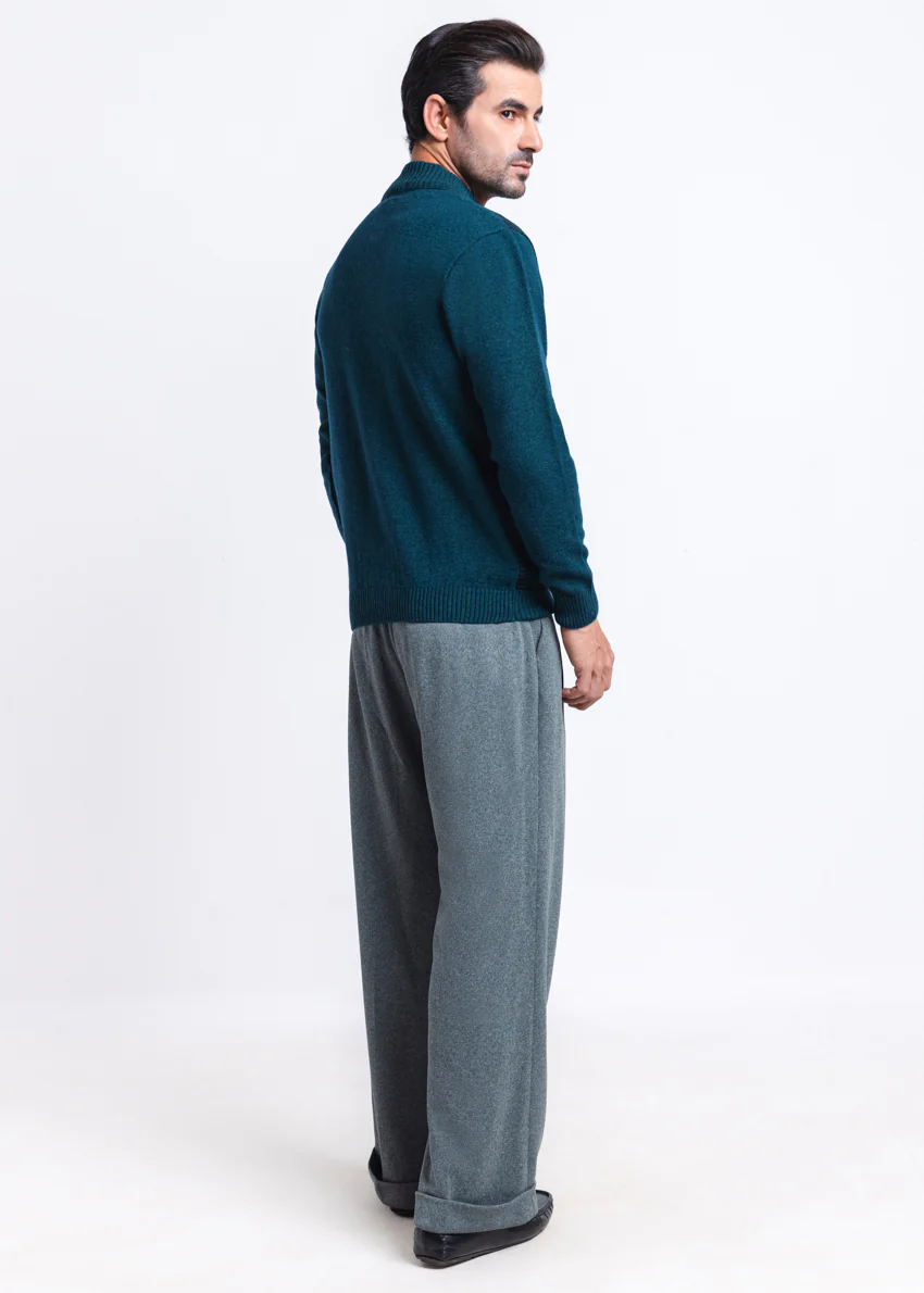 Octavo-Turtle Neck Zipper Full Sleeves Sweater (755-14) - Image 2