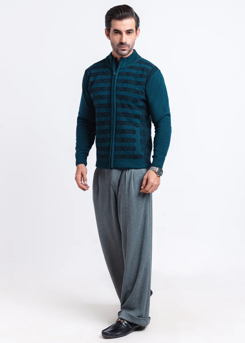 Octavo-Turtle Neck Zipper Full Sleeves Sweater (755-14) - Image 3