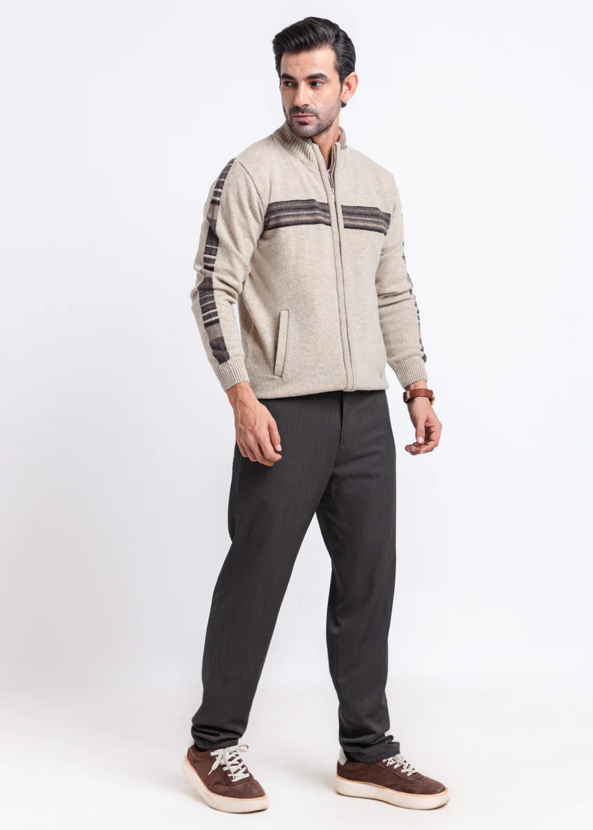 N-Stone-Turtle Neck Zipper Full Sleeves Sweater (756-14) - Image 4