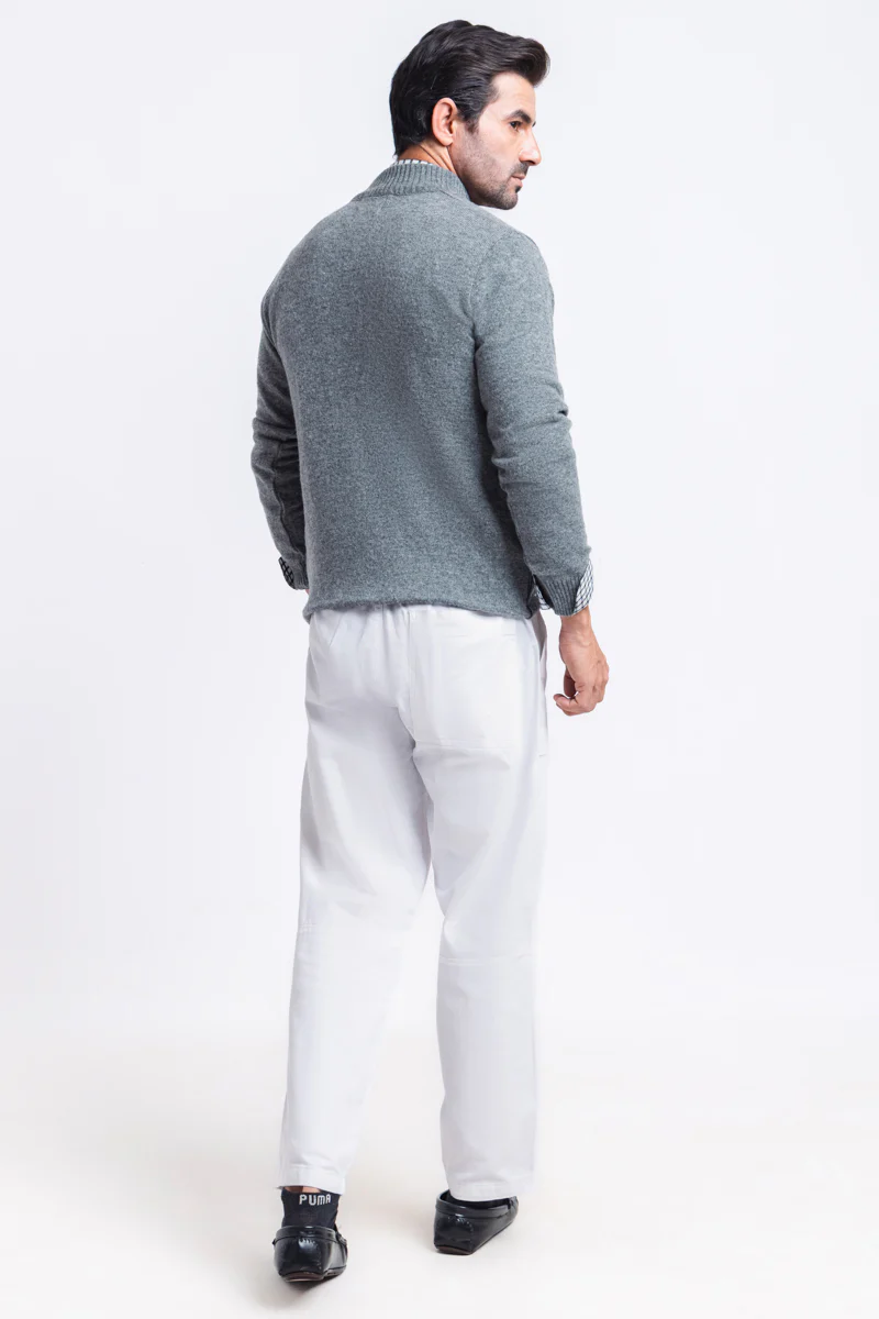 St-Grey-Turtle Neck Zipper Full Sleeves Sweater (757-14) - Image 2