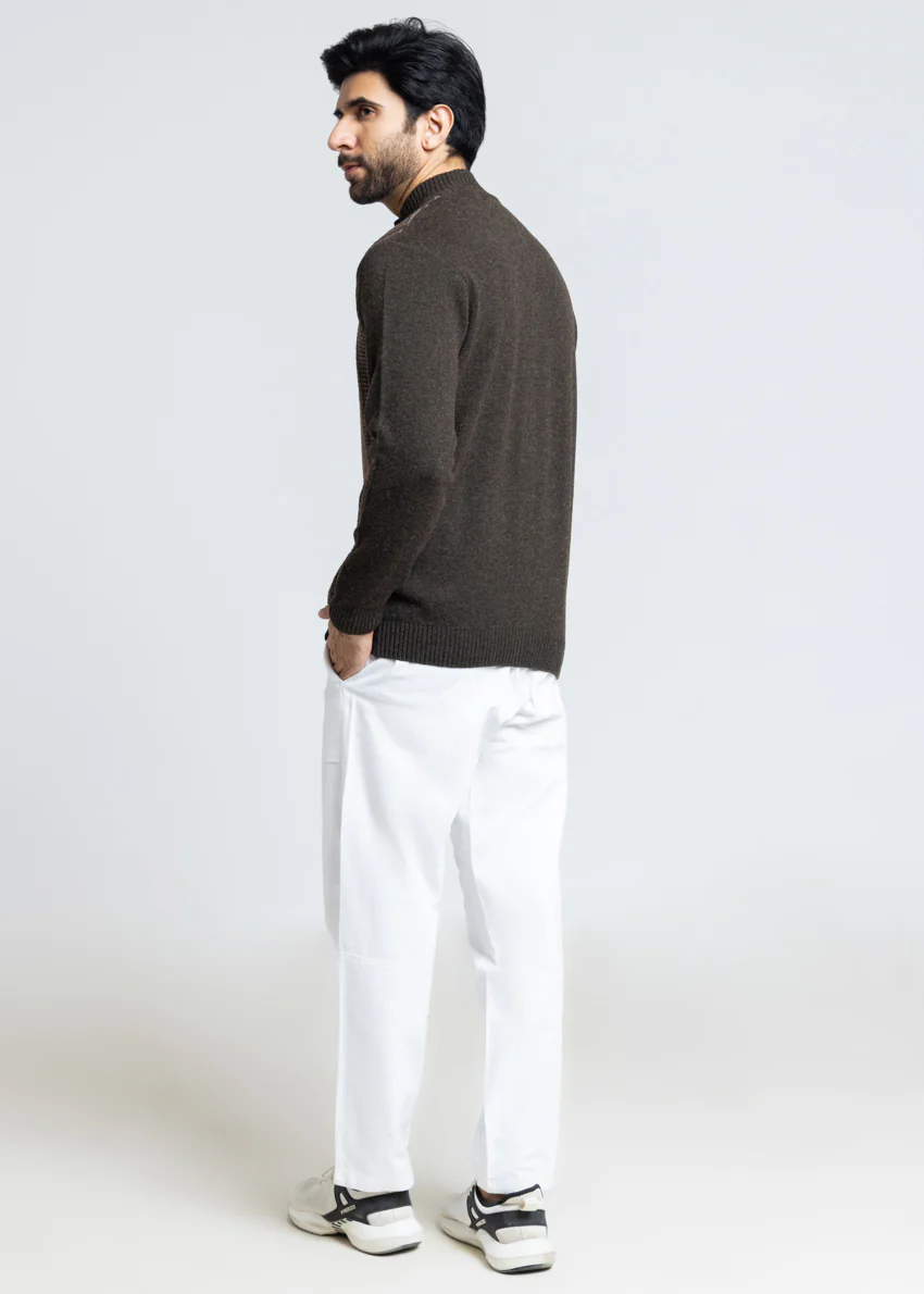Brahmin-Turtle Neck Zipper Full Sleeves Sweater (758-14) - Image 2