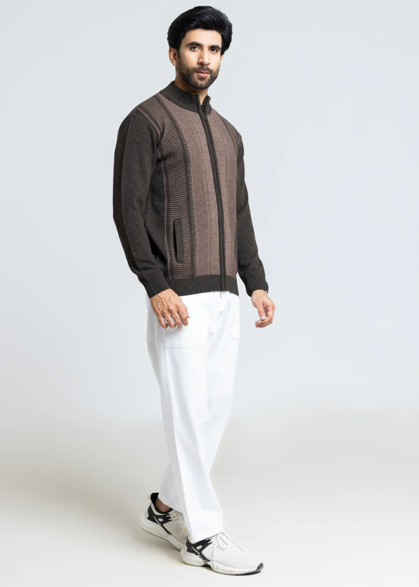 Brahmin-Turtle Neck Zipper Full Sleeves Sweater (758-14) - Image 3