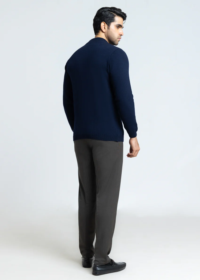 Dn-Blue-Round Turtle Neck Full Sleeves Sweater (852-14) - Image 2