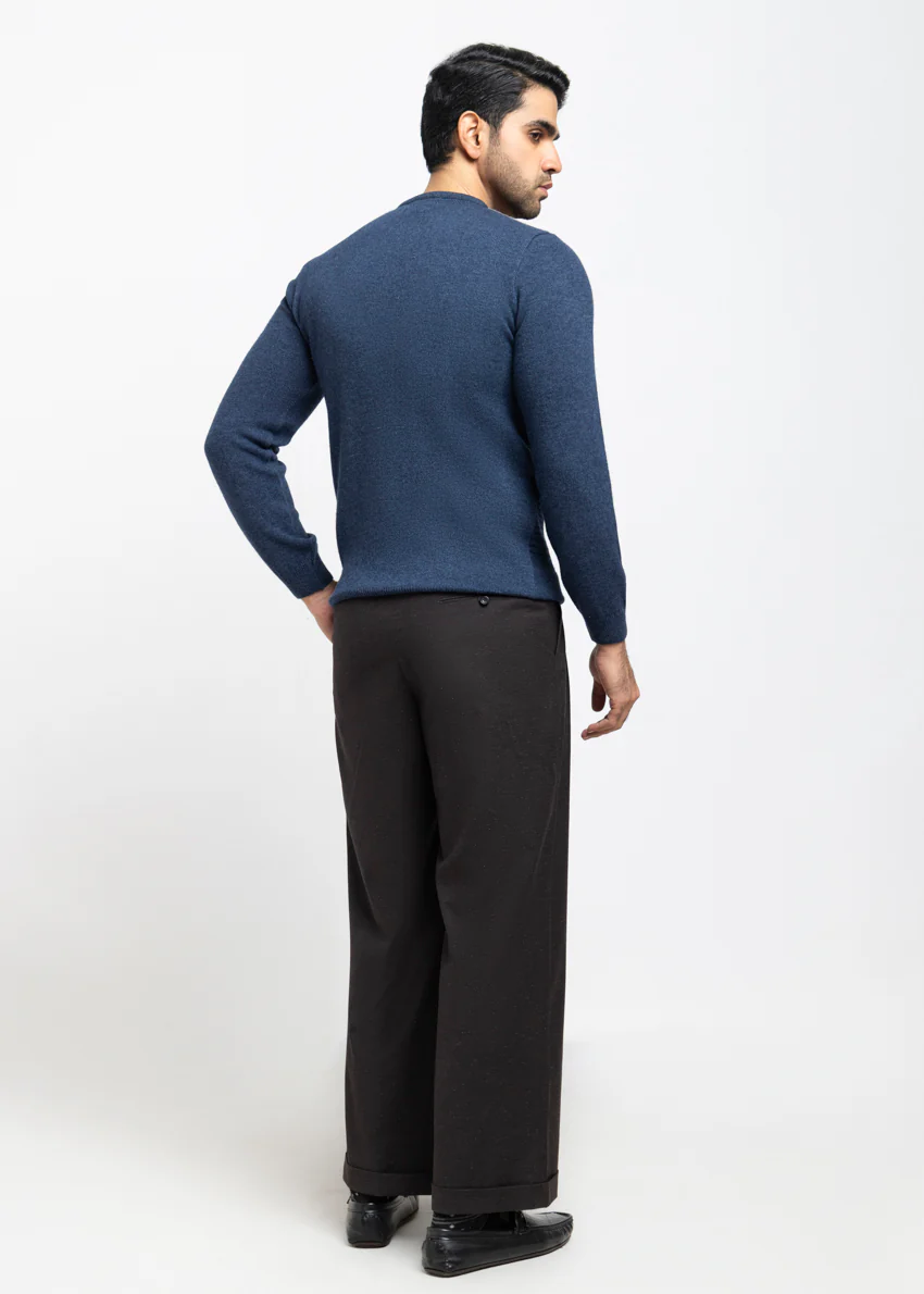 N-D-Blue-Round Neck Full Sleeves Sweater (853-14) - Image 2